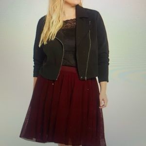 Torrid Burgundy Tulle Skirt
